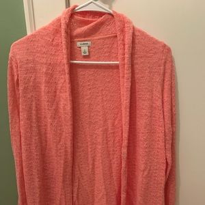 Peach cardigan L.L Bean